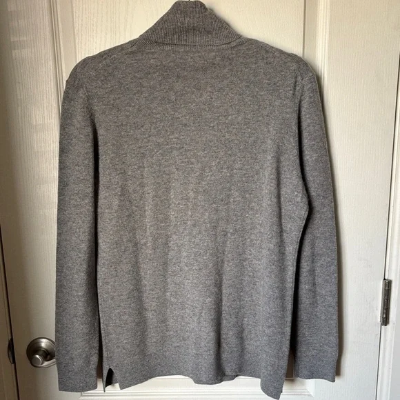 Pendleton Gray 100% Cashmere Ribbed Knit Sweater - Picture 3 of 5